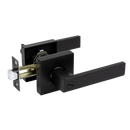 Door Handle Set Lever Privacy Function Square Black