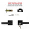 Door Handle Set Lever Privacy Function Square Black