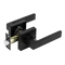 Door Handle Set Lever Passage Function Square Black