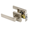 Door Handle Set Lever Passage Function Square Satin Nickel