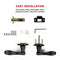 Door Handle Set Lever Privacy Function Black