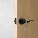 Door Handle Set Lever Privacy Function Black