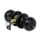Door Handle Set Privacy Function Round Black