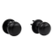 Door Handle Set Passage Function Round Black