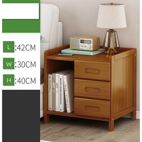 Bamboo Bedside Table Nightstand Storage Bedroom Sofa Side Stand