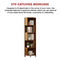 5-Shelf Corner Bookcase Industrial Bookshelf Display Storage Stand