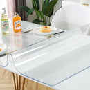 PVC Tablecloth Protector 107X213.4CM Clear Plastic Table Cloth Cover Transparent