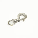 304 Stainless Steel Swivel Lift Clevis Chain Crane Hook with Safety Lock 650kg