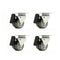 4 x 2" Heavy Duty Swivel Double Wide Castor Wheels Trolley 50mm Furniture Rubber With Brake