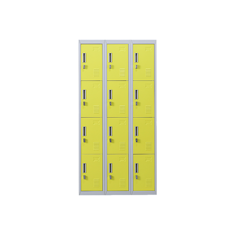 12-Door Locker for Office Gym Shed School Home Storage - Padlock-operated