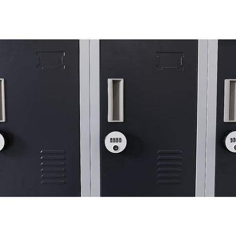 12-Door Locker for Office Gym Shed School Home Storage - 4-Digit Combination Lock
