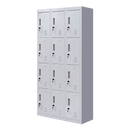 12-Door Locker for Office Gym Shed School Home Storage - Standard Lock with Keys