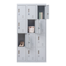 12-Door Locker for Office Gym Shed School Home Storage - Padlock-operated