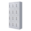 12-Door Locker for Office Gym Shed School Home Storage - 4-Digit Combination Lock