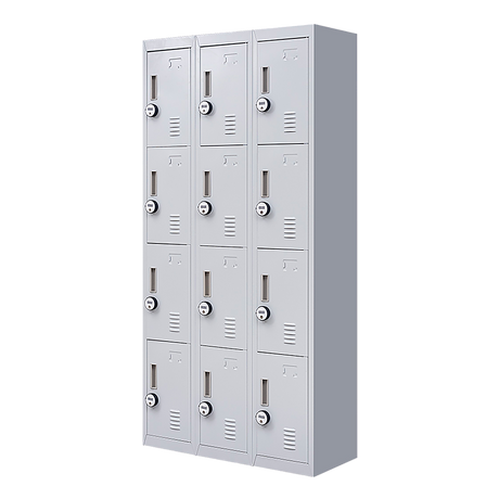 12-Door Locker for Office Gym Shed School Home Storage - 4-Digit Combination Lock