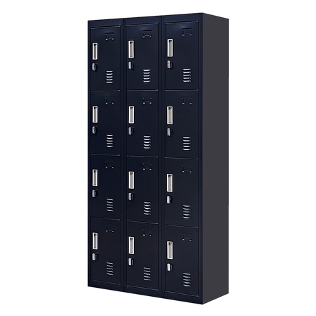 12-Door Locker for Office Gym Shed School Home Storage - Padlock-operated
