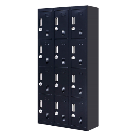 12-Door Locker for Office Gym Shed School Home Storage - 3-Digit Combination Lock