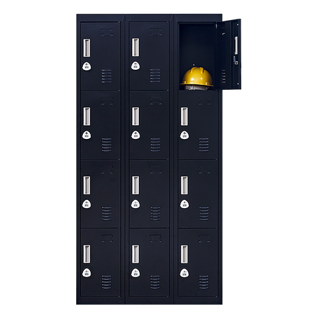 12-Door Locker for Office Gym Shed School Home Storage - 3-Digit Combination Lock