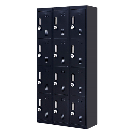 12-Door Locker for Office Gym Shed School Home Storage - 4-Digit Combination Lock