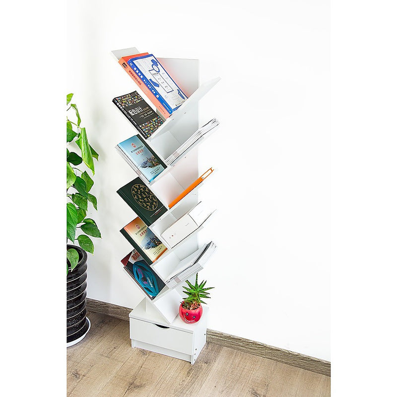 Tree Bookshelf Bookcase Book Organizer 12-Tier Multipurpose Shelf Display Racks