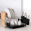 Dish Drying Rack Drainer Cup Plate Holder Cutlery Tray Kitchen Organiser