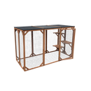 180cm Large Cat Enclosure Wooden Outdoor Cage with 3 Platforms