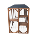 180cm Large Cat Enclosure Wooden Outdoor Cage with 3 Platforms