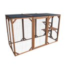 180cm Large Cat Enclosure Wooden Outdoor Cage with 3 Platforms