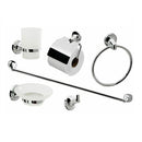 Bathroom Accessories Set 6 Piece Pack Chrome Wall Mounted Easy Fittings