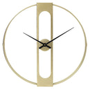 Gold Clover Metal Wall Clock