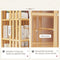 360 Rotating Bookshelf Bamboo Storage Display Rack Shelving in Wood