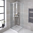 Adjustable 1100x1200mm Double Sliding Door Glass Shower Screen in Chrome