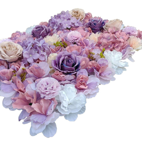 Artificial Flower Wall Backdrop Panel 40cm X 60cm Mixed Pink & White Flowers