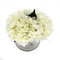 Premium Faux Hydrangea With Glass Vase (Artificial Flowering White Hydrangea) 23cm