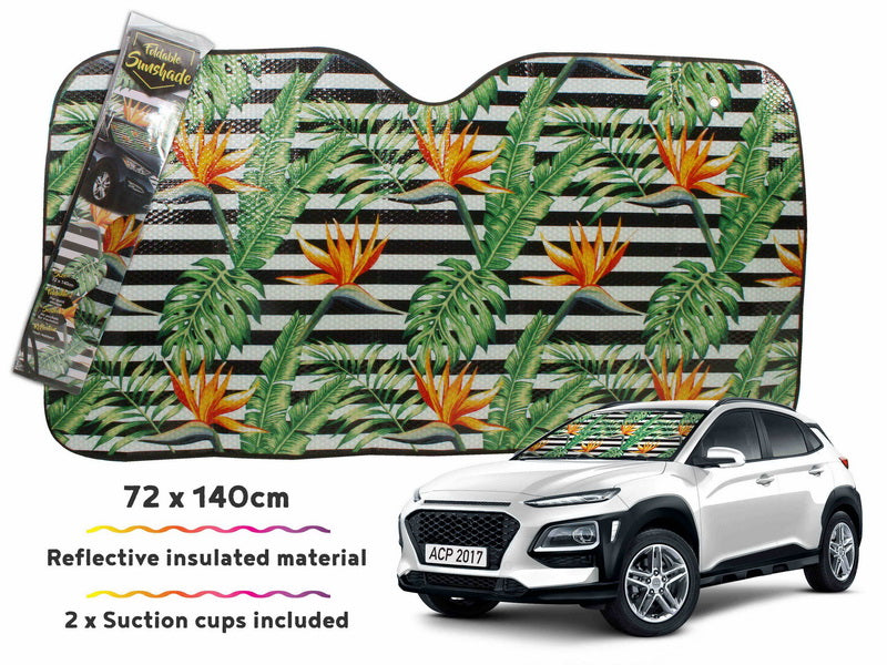 Car Sunshade Birds Of Paradise 140 X 72cm