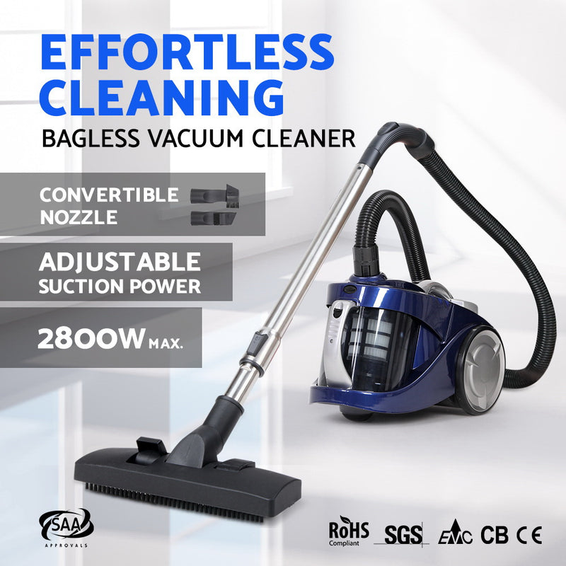 Devanti 2800W Bagless Vacuum - Blue