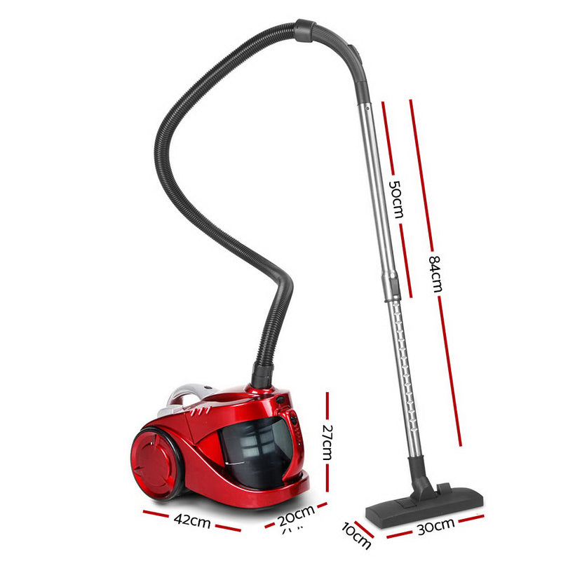 Devanti Bagless Cyclone Cyclonic Vacuum Cleaner - Red