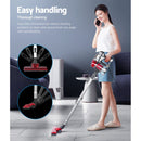 Devanti Corded Handheld Bagless Vacuum Cleaner - Red and Silver