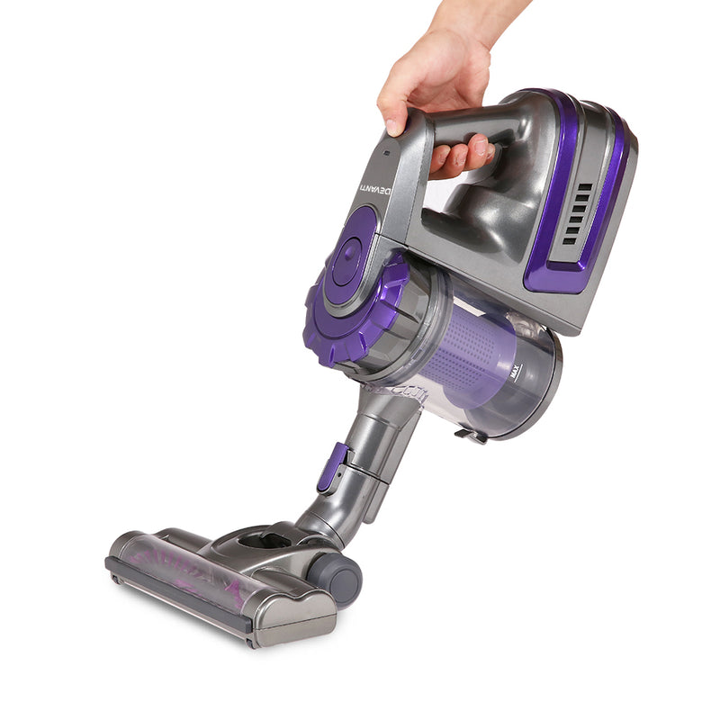 Devanti 150 Cordless Handheld Stick Vacuum Cleaner 2 Speed   Purple And Grey