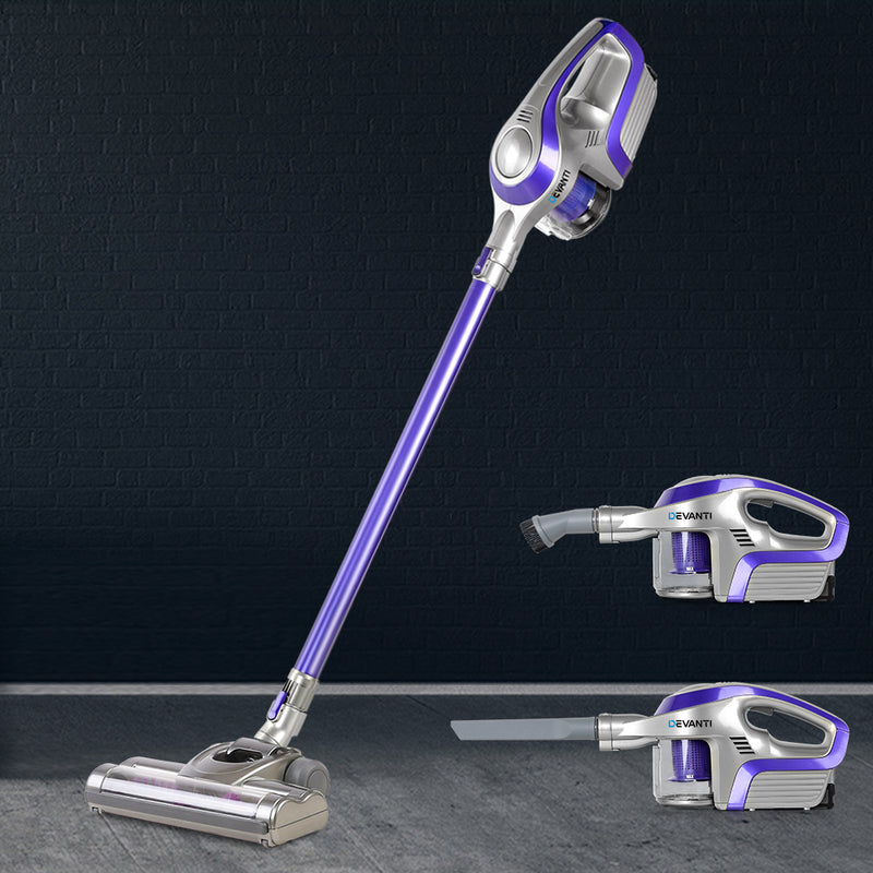 Devanti Cordless Stick Vacuum Cleaner - Purple & Grey