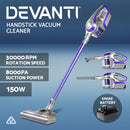 Devanti Handheld Vacuum Cleaner Cordless Stick Handstick Bagless Vac Spare Battery 150W Purple