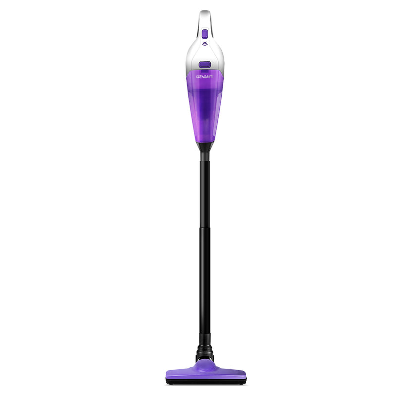 Devanti 120W Cordless Stick Vacuum Cleaner Handheld Handstick Vac Rechargeable Purple and Black