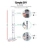 Artiss Freestanding Vacuum Stand Rack For Dyson Handheld Cleaner V6 V7 V8 V10 V11 Silver