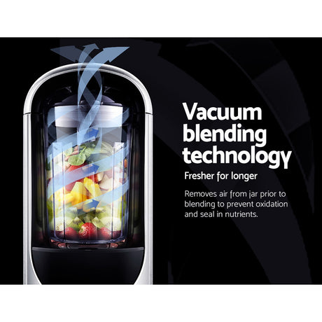 Devanti Commercial Vacuum Blender Juicer Mixer Food Processor Smoothie Silver