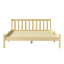 Artiss Bed Frame Wooden Double Size Bed Base Pine Timber Mattress Foundation Oak