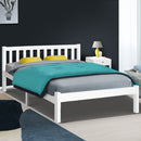 Artiss Wooden Bed Frame Queen Size Pine Wood Timber Mattress Base Bedroom