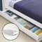 Artiss Set of 2 Bed Frame Storage Drawers Timber Trundle for Wooden Bed Frame Base White