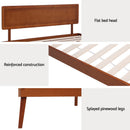 Artiss Bed Frame Single Size Wooden Bed Base Walnut SPLAY