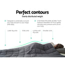 Weighted Blanket Adult 7KG Heavy Gravity Blankets Microfibre Cover Glass Beads Calming Sleep Anxiety Relief Grey