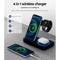 Devanti 4-in-1 Wireless Charger Station Fast Charging for Phone Black